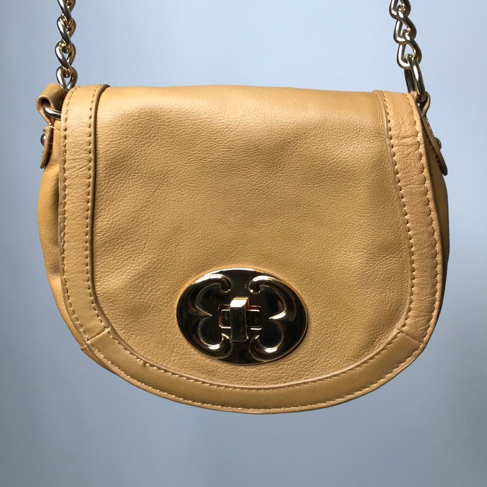 Emma Fox Cross Body Butter Leather Purse Chain